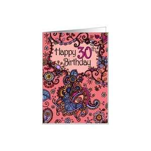  Happy Birthday   Mendhi   30 years old Card Toys & Games