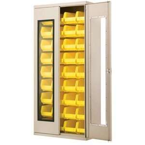   , Cabinet with  Doors, Louvered Back with 30240 yellow Bins
