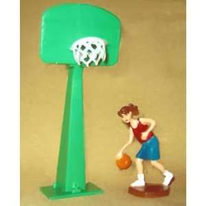  Basketball Player with Hoop (girl) Cake Decoration Toys 