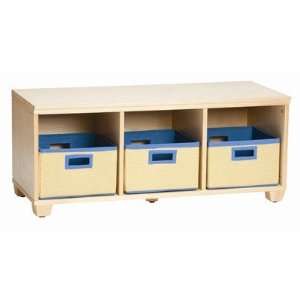  Alaterre AB31012BLU Links Bench with Blue Baskets in 