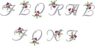 You are bidding on Quality Fonts. The Floral font is ourlatest 