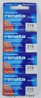 20 pcs Renata Watch Batteries 319 SR527SW SR527 527  