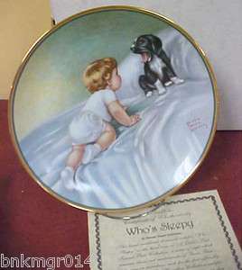 Hamilton Collector Plate Bessie Pease Gutmann Whos Sleepy? w/COA 