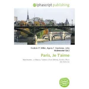  Paris, Je Taime (9786132710109) Books