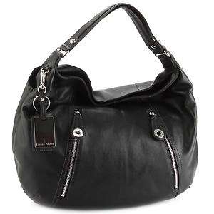 Etienne Aigner Black Westie Hobo Leather Bag  