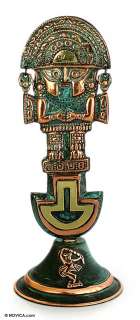 Inca GOD Handmade Peruvian Copper Bronze ART Sculpture Sculpture 