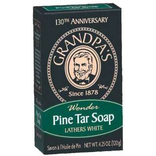 10 GRANDPAS Pine Tar Soap 4.25 oz DISCREET Psoriasis Dandruff Eczema 