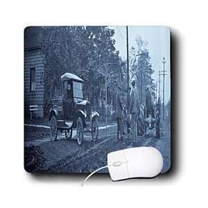   1920s Ford Service Truck and Tractors 2 Cyan   Mouse Pads Electronics