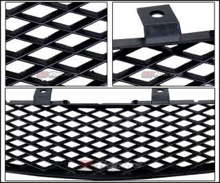 JDM BLK T R TYPE MESH ABS FRONT BUMPER HOOD GRILL GRILLE 2002 2005 
