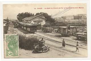 SENEGAL XF postcard RAILWAY station DAKAR to LUXEMBOURG  