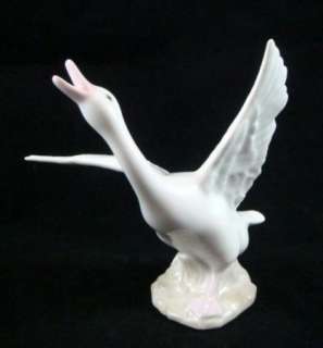 Vintage Mid Century KPM Arnart Porcelain Taking Flight Goose Figurine 