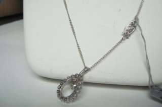 14Kt. White Gold 15 Chain With Diamond Pendant/T.W. 1.23ct  