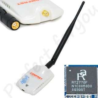1000mW High Power USB WiFi Adapter Wireless N/G/B with 2 dBi Antenna 