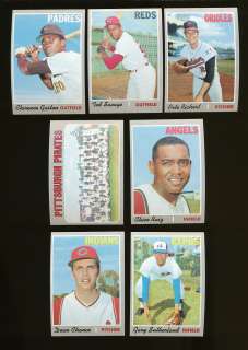 1970 TOPPS BASEBALL LOT OF 34 DIFFERENT SEMI HIGH #S NM *INV  