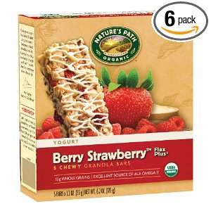 Natures Path Organic Granola Bars, Yogurt Berry Strawberry, 5 Count 