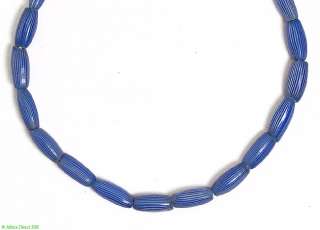 Blue Onion Skin Venetian Trade Beads Matched  