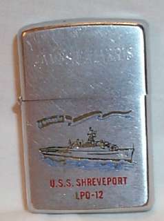 1970 (II Zippo II) USS Shreveport Commissioning & Plankowner Zippo.
