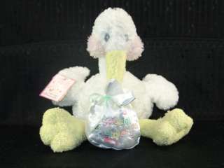 NEW 12 Plush Baby Delivery Stuffed Animal Stork Rattle  