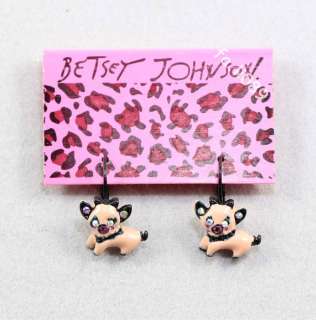 Betsey Johnson pink pig multi element Earrings Necklaces Bracelet Set 
