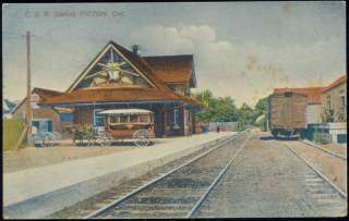 canada, PICTON, Ont., C.O.R. Station, Horse Cart (1921)  