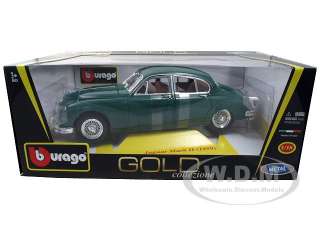 Brand new 118 scale diecast car model 1959 Jaguar Mark II Green die 