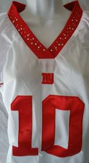 New York Giants 10 Eli Manning Jersey Road Shirt Top Juniors Medium 