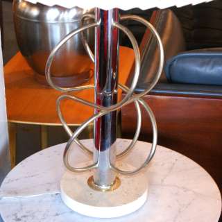   brass tubing and chrome cylinders off white shade made in italy 10