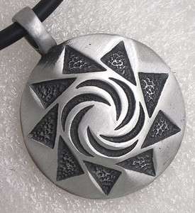 Enneagram 9 pointed Star Pagan Talisman Silver Pewter/Metal Pendant 