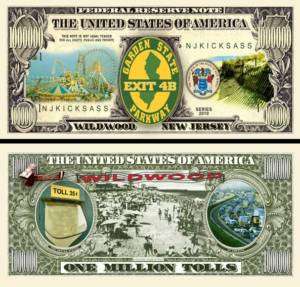 WILDWOOD JERSEY SHORES DOLLAR BILL (100 Bills)  