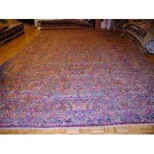  12x21 Hand Knotted Kerman Persian Rug   124x218
