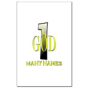  ONE GOD MANY NAMES Religion Mini Poster Print by  