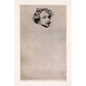  1914 Halftone Print Sir Anthony Van Dyck Portrait Great 