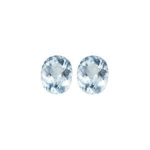  1.95 2.40 Cts of 8x6 mm AA Oval Loose Aquamarine ( 2 pcs 