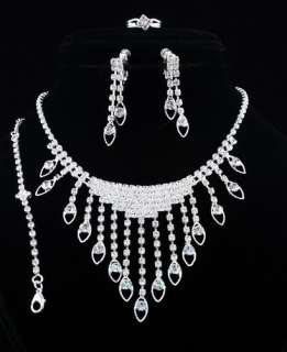 wholesale 6sets mix style rhinestone jewelry set neckalce+earring 
