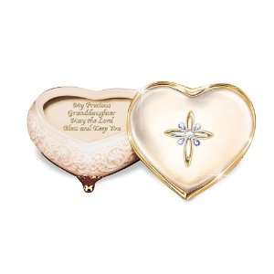  Collectible Porcelain Heart Shaped Jeweled Music Box My 