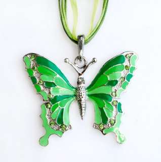 free W21238 butterfly costume pendant necklace 6pcs+string Rinhoo 