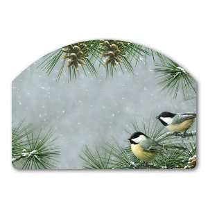 Magnet Works, Ltd. Snow Chickadees Yard DeSign, Screen Printed, Strong 