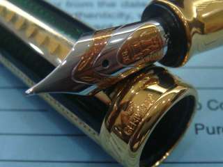 Michel Perchin Faberge Green and Gold Fountain Pen  