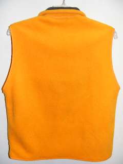 Patagonia Synchilla Orange Fleece Vest Jacket Mens L NICE  