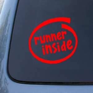     Run Running   Vinyl Car Decal Sticker #1822  Vinyl Color Red