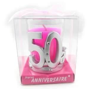  Special candle 50 Ans pink.