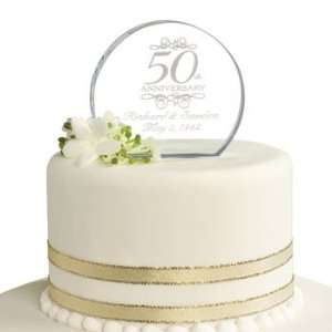 Personalized 50th Anniversary Cake Topper   Party Decorations & Cake 