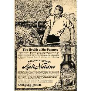   Ad Anheuser Buschs Malt Nutrine Farm Malt Hops   Original Print Ad