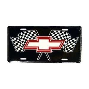    LP   086 Chevy Racing Flags License Plate   5226