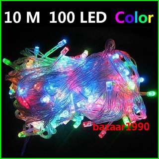 10M 100LED Multicolor Light String Fairy Wedding Xmas  