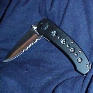 Pocket Knife Black with Circles