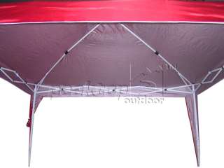Peaktop 10x10 EZ Pop Up Party Tent Canopy Gazebo Red 4 Walls With Free 