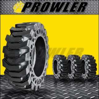 Prowler Proflex 10x16.5 Solid Skid Steer tires NO Flats Bobcat Case 
