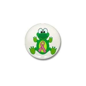 Pink Awareness Ribbon Frog Breast cancer Mini Button by 