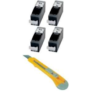 Four Photo Black Ink Cartridges HP 564 XL HP564 HP564PB + Cutter for 